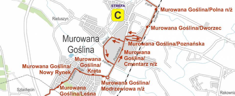Zmieniony przebieg linii 342 i 348 w obrębie Murowanej Gośliny