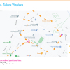 mapa osiedla Zielone Wzgórza z zaznaczoną trasą biegu i proponowanym objazdem