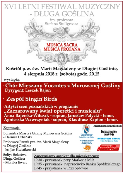 XVI Letni Festiwal Muzyczny Musica Sacra Musica Profana